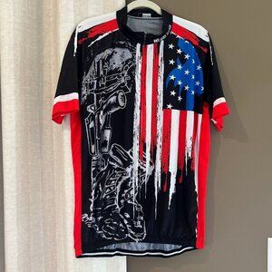 Weimostar Cycling Jersey, Honor the Fallen, Breathable, Size 5XL